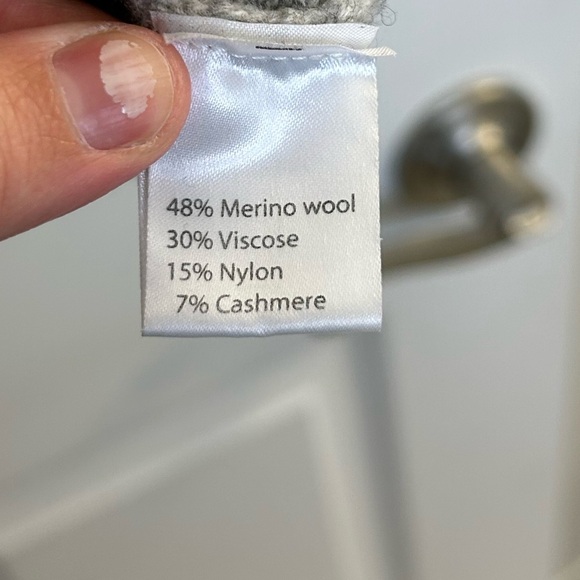 Benedetta B Gray Merino Wool Cashmere Blend Long Sleeve Pullover Sweater M - Picture 6 of 8